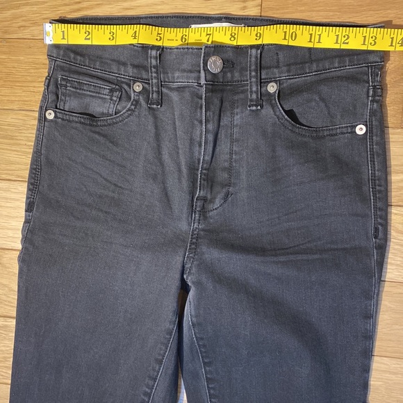 Madewell High Riser Skinny 10 inch High Rise ankle crop jeans in black size 27 - Picture 12 of 16